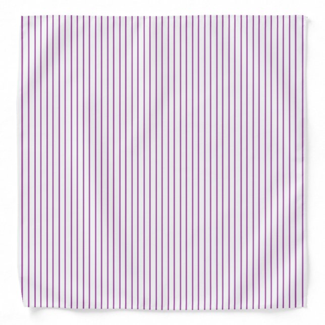 Purple and White Pinstripe Bandana (Front)