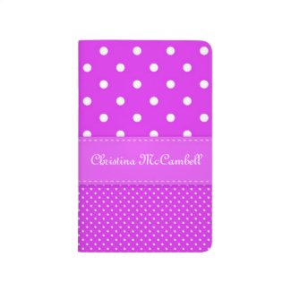 Purple and White Polka Dot Journal