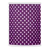 Purple and White Polka Dot Lamp Shade (Left)