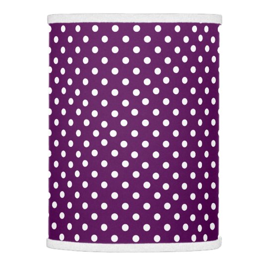 Purple and White Polka Dot Lamp Shade (Right)