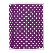 Purple and White Polka Dot Lamp Shade (Back)