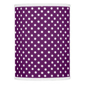 Purple and White Polka Dot Lamp Shade (Front)
