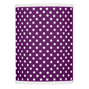 Purple and White Polka Dot Lamp Shade