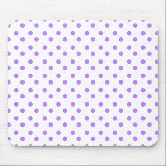 Purple and White Polka Dot Mousepad