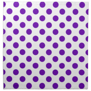 Purple and White Polka Dot Napkins