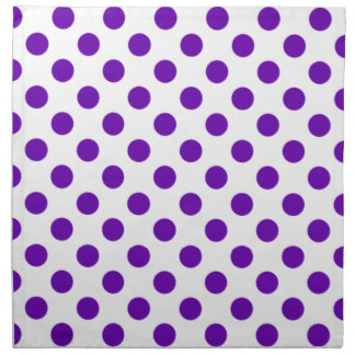 Purple and White Polka Dot Napkins