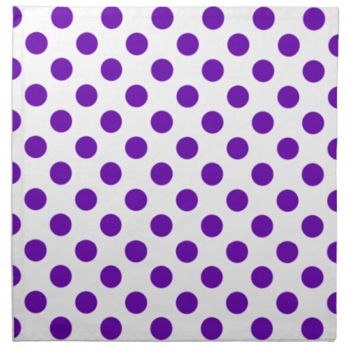 Purple and White Polka Dot Napkins