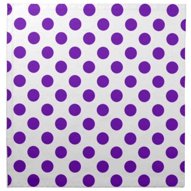 Purple and White Polka Dot Napkins (Front)