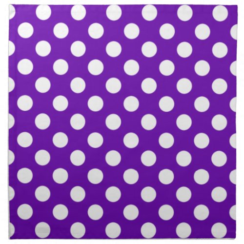 Purple and White Polka Dot Napkins