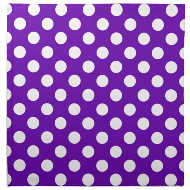 Purple and White Polka Dot Napkins (Front)