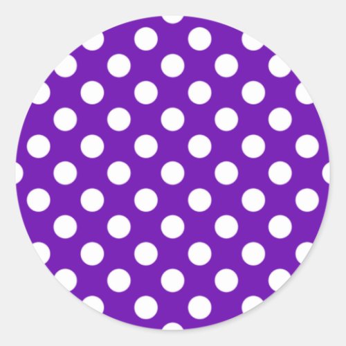 Purple and White Polka Dot Sticker