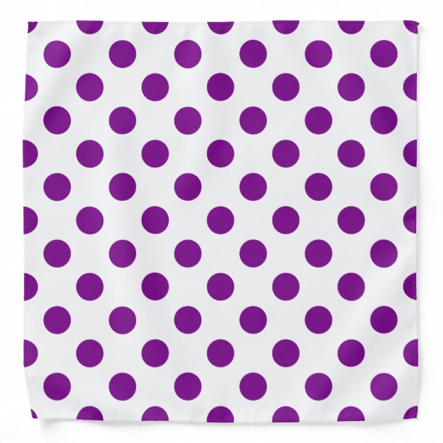 Purple and white polka dots bandana (Front)