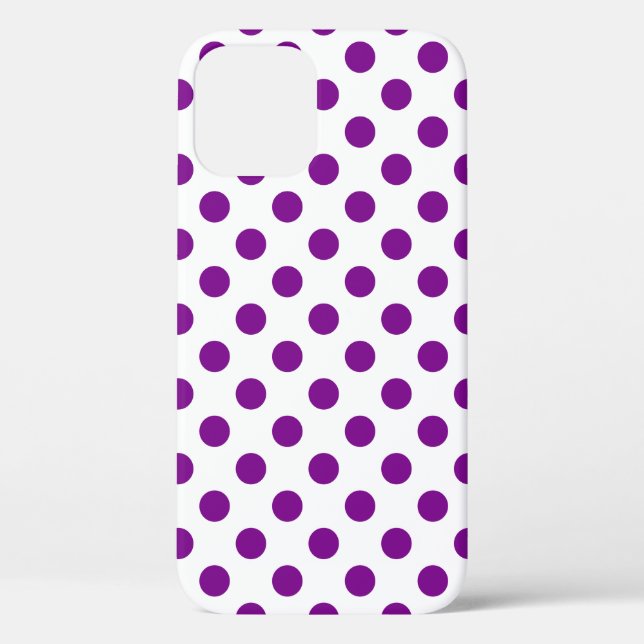 Purple and white polka dots Case-Mate iPhone case (Back)