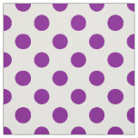 Purple and white polka dots fabric