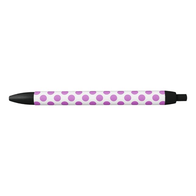 Purple and white polka dots pen (Front)