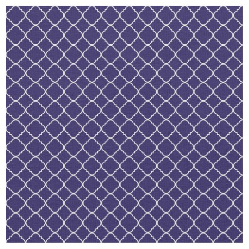 Purple and White Quatrefoil Fabric