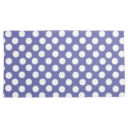Purple and white retro polka dots    pillow case