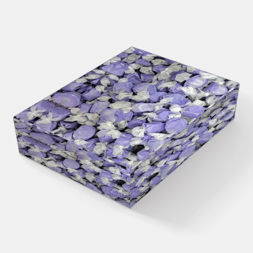 Purple and White Salt Water Taffy Paperweight