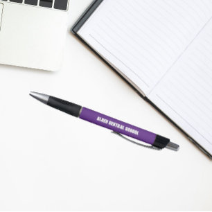 Purple and White School Name Colors Pen