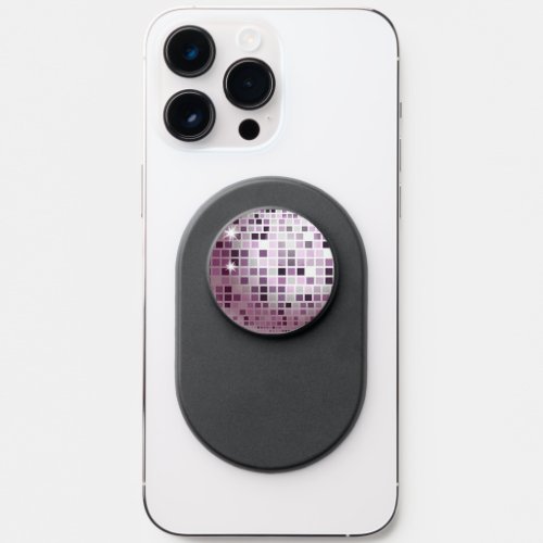 Purple and white shiny disco ball PopSocket