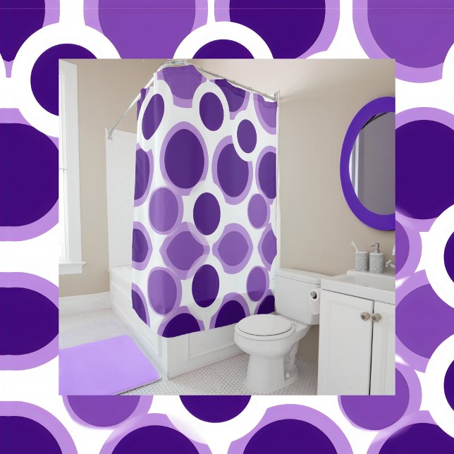 Purple and White Shower Curtain (Creator Uploaded)