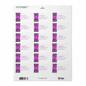 Purple and White Snowflakes Address Label (Full Sheet)