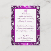 Purple and White Snowflakes Enclosure Card (Back)