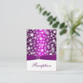 Purple and White Snowflakes Enclosure Card (Standing Front)