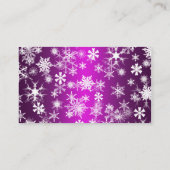 Purple and White Snowflakes Placecards (Back)