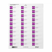 Purple and White Snowflakes Return Address Label (Full Sheet)