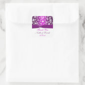 Purple and White Snowflakes Wedding Favor Sticker (Bag)