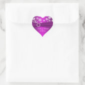 Purple and White Snowflakes Wedding Sticker (Bag)