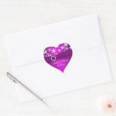 Purple and White Snowflakes Wedding Sticker (Envelope)