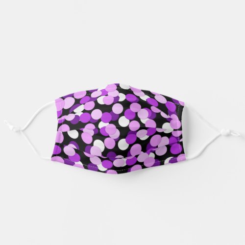 Purple and White Spots Adult Cloth Face Mask