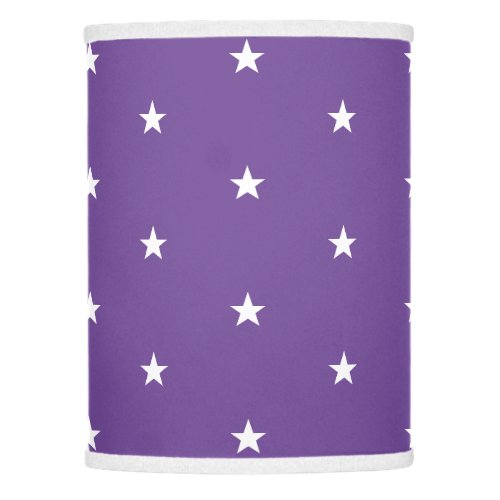 Purple and White Star Lamp Shade