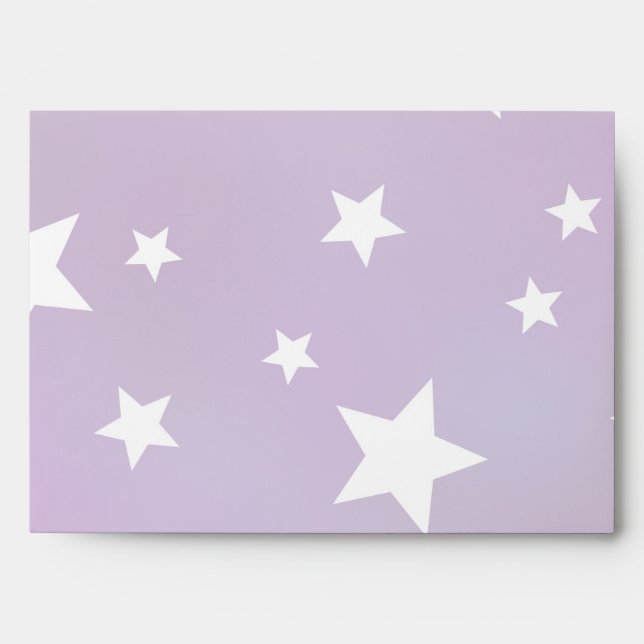 Purple and White Star Pattern Envelope (Front)