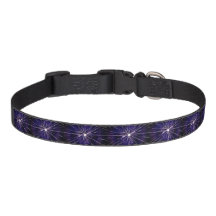 Purple and White Starburst Dog Collar