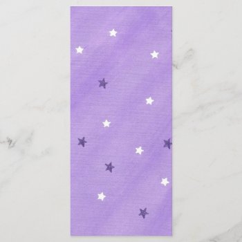 Purple And White Stars  Custom Menu Cards by Cherylsart at Zazzle