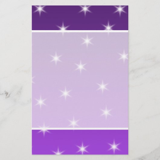 Purple and White Stars, Pattern. (Front)