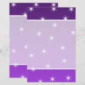 Purple and White Stars, Pattern. (Front/Back)