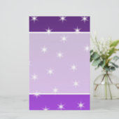 Purple and White Stars, Pattern. (Standing Front)