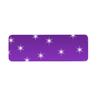 Purple and White Stars, Pattern. Label