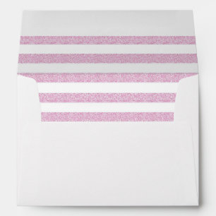 Purple and White Stripe Baby Envelope
