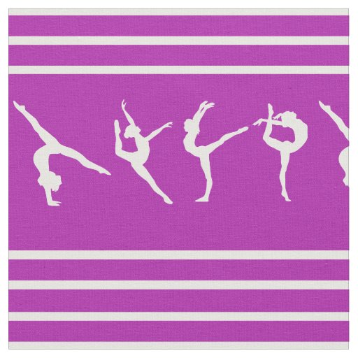 Purple and White Striped Gymnastics Fabric Zazzle