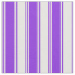 [ Thumbnail: Purple and White Striped/Lined Pattern Fabric ]