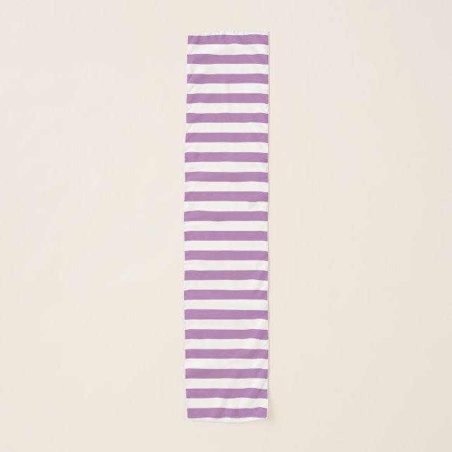 Purple and White Striped Scarf (Front)