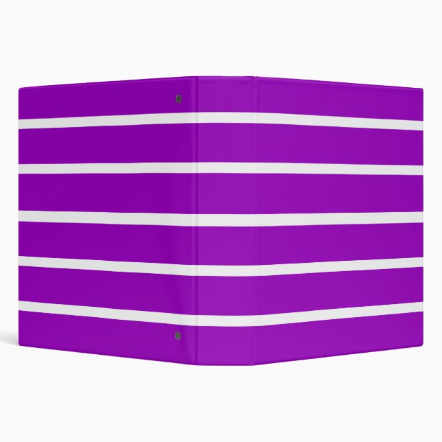 Purple and White Stripes Design 3 Ring Binder (Background)