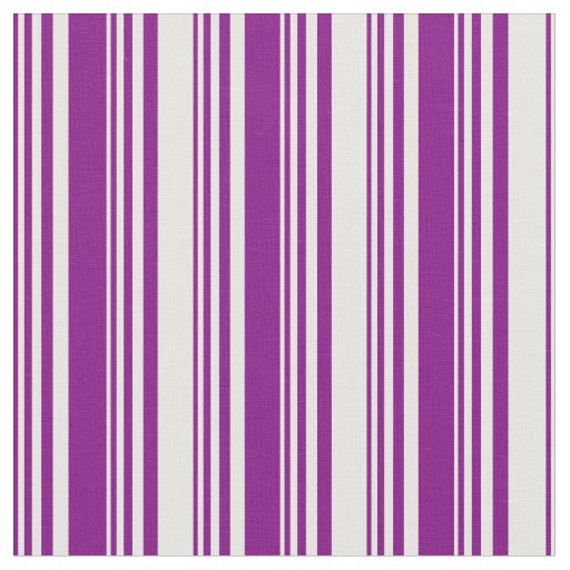 Purple and White Stripes/Lines Pattern Fabric
