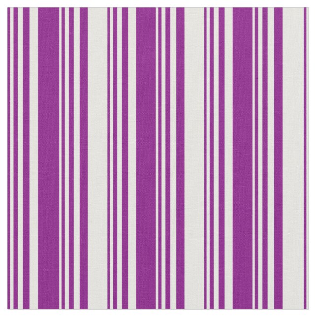 Purple and White Stripes/Lines Pattern Fabric (Close Up)