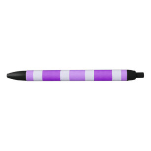 Purple and White Stripes Pen